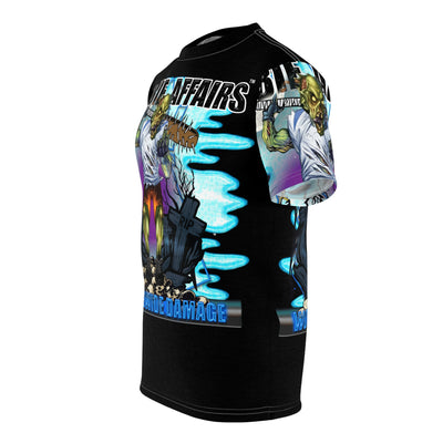 Zombie Affairs (Worldwide Damage) Steel Bat Unisex Cut & Sew Tee (AOP)