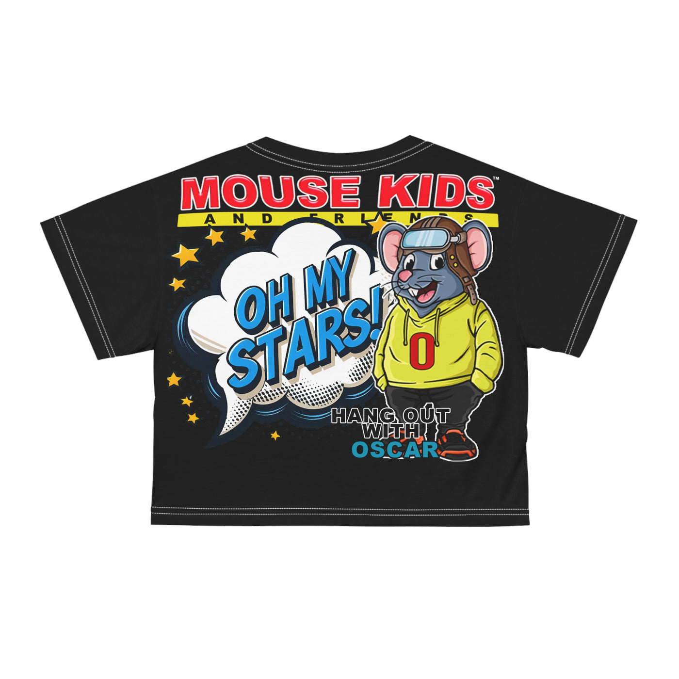 Mouse KIds OH MY STARS Crop Tee (AOP)