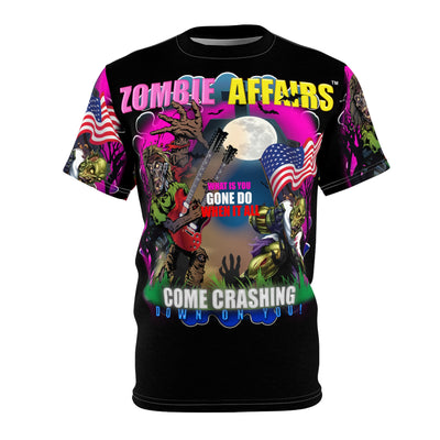 Zombie Affairs Crashing Down Unisex Cut & Sew Tee (AOP)